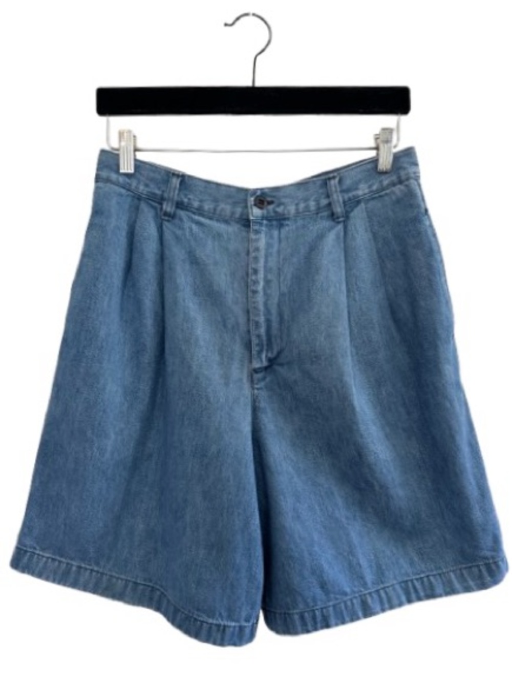 Vintage Ralph Lauren Polo Short High Rise Pleated Denim Shorts Talon Zip ILGWU